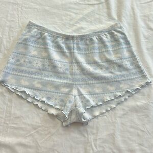 Blue christmas boy shorts